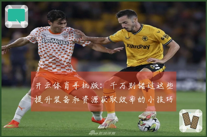 开云体育手机版：千万别错过这些提升装备和资源获取效率的小技巧