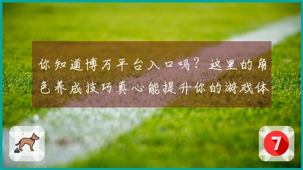 你知道博万平台入口吗？这里的角色养成技巧真心能提升你的游戏体验！