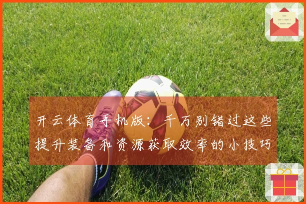 开云体育手机版：千万别错过这些提升装备和资源获取效率的小技巧